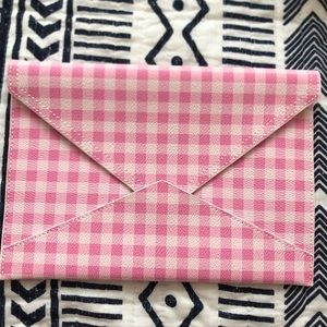 BR gingham envelope clutch
